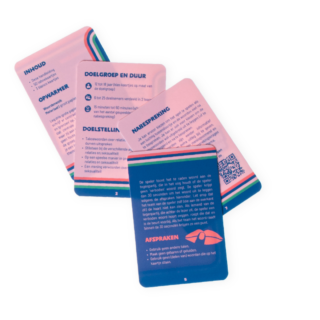 Taboe spel kaarten met handleiding afspraken opwarmer